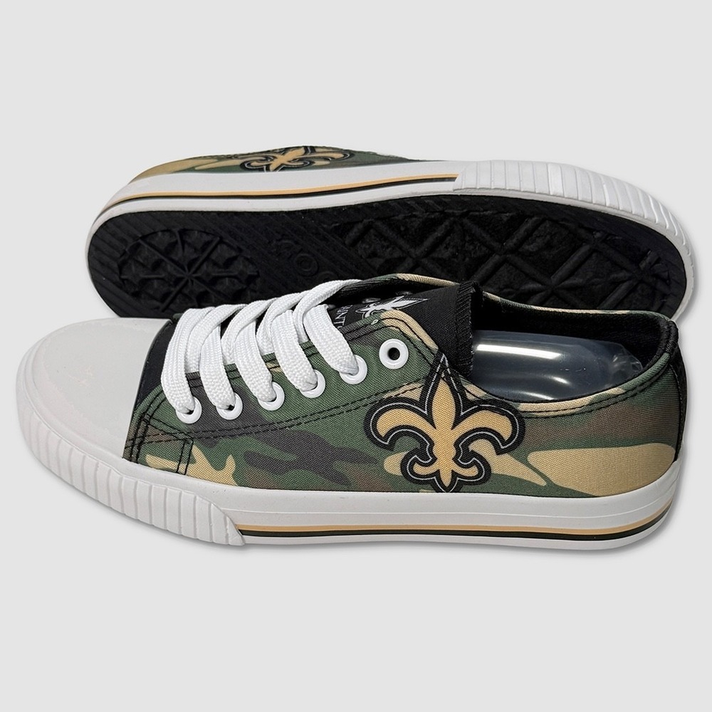FOCO / New Orleans Saints Sneakers / Shoes - NEW Womens 7 Camo - #49338-J2